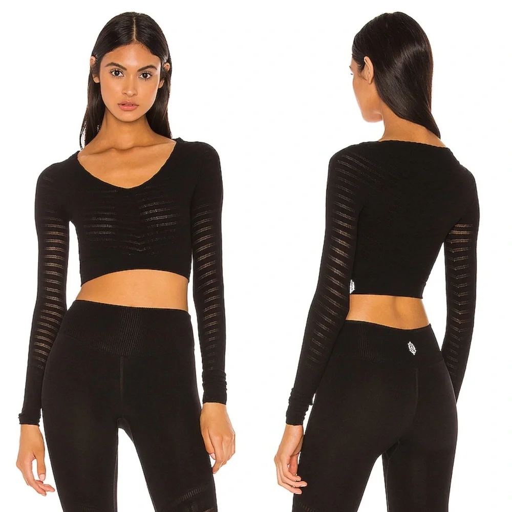 NWT Free People Econyl Gone Adrift Long Sleeve Top